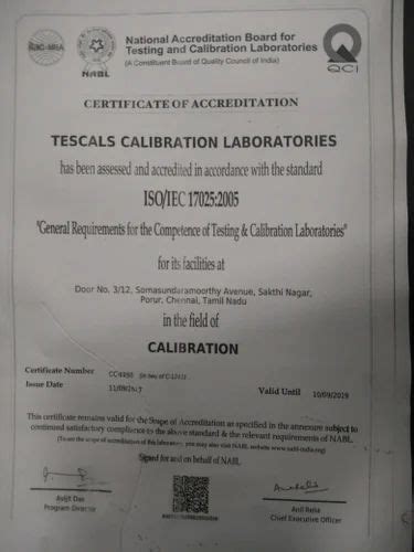 calibration lab in chennai